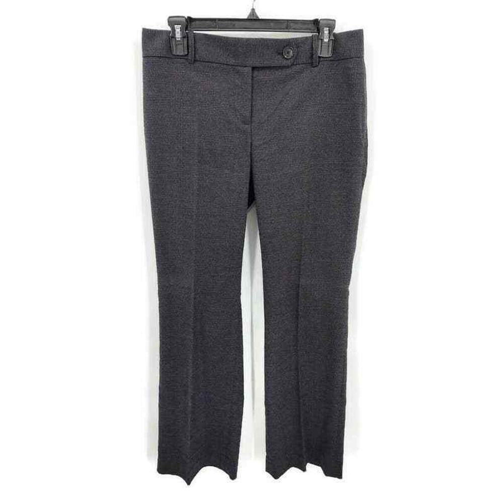 LOFT charcoal micro plaid dress pants trousers in size 4